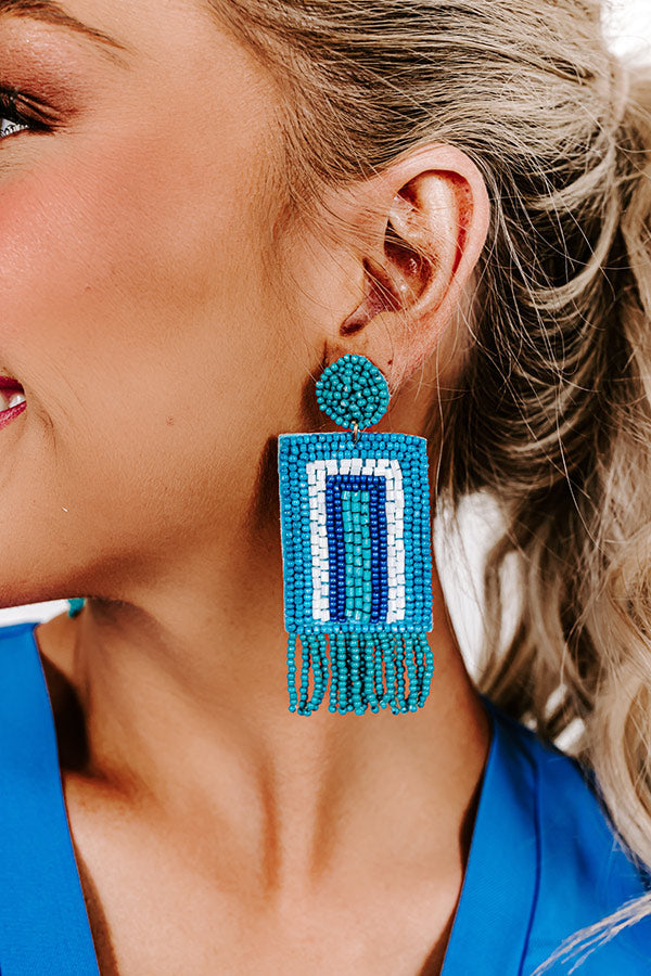 Malibu Pier Beaded Earrings In Turquoise