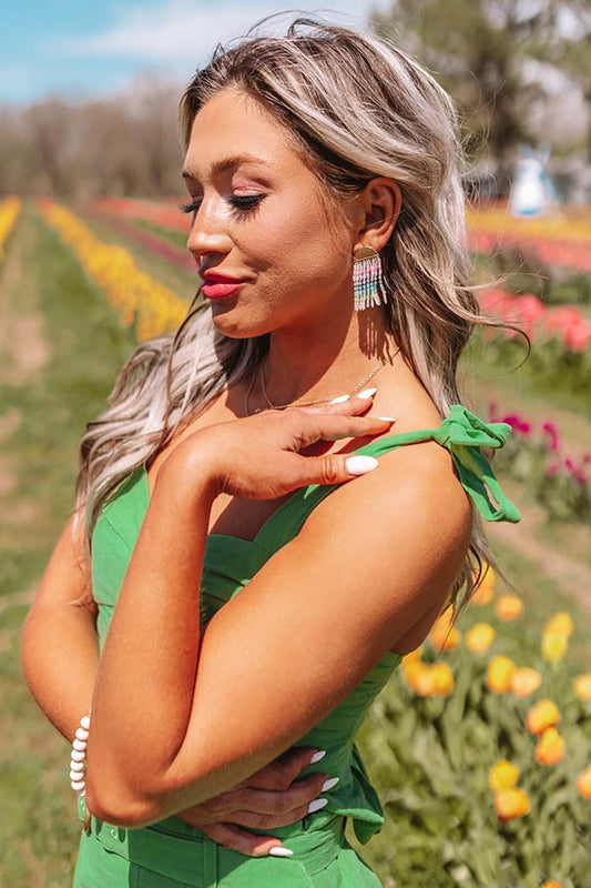 Celebrate Everyday Beaded Earrings In Turquoise