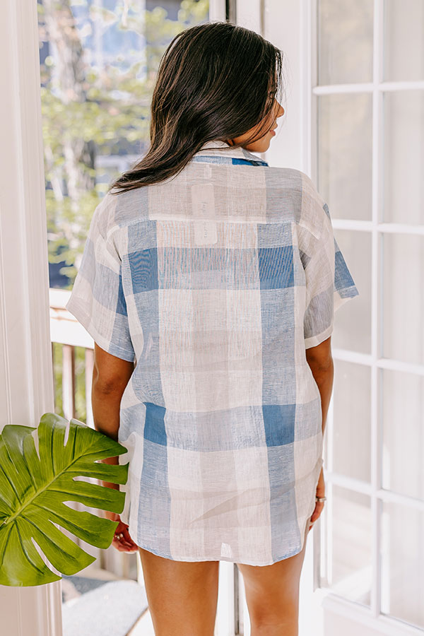 Upper East Oasis Linen Button Up