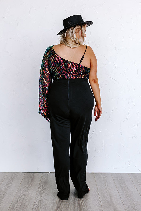 Elegant Essence Sequin Jumpsuit Curves