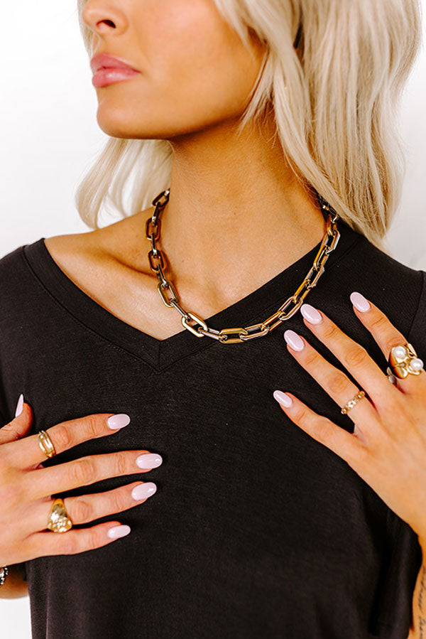Bracha Elle Gage Two Tone Necklace