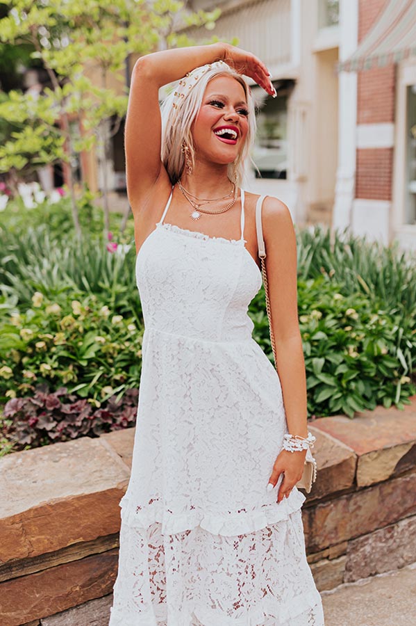 First Class Flair Lace Midi