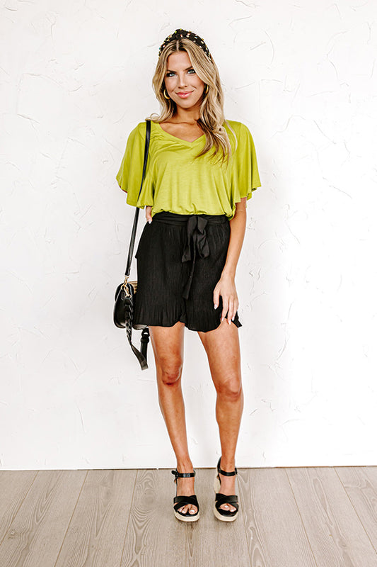 The Vesca High Waist Pleated Shorts