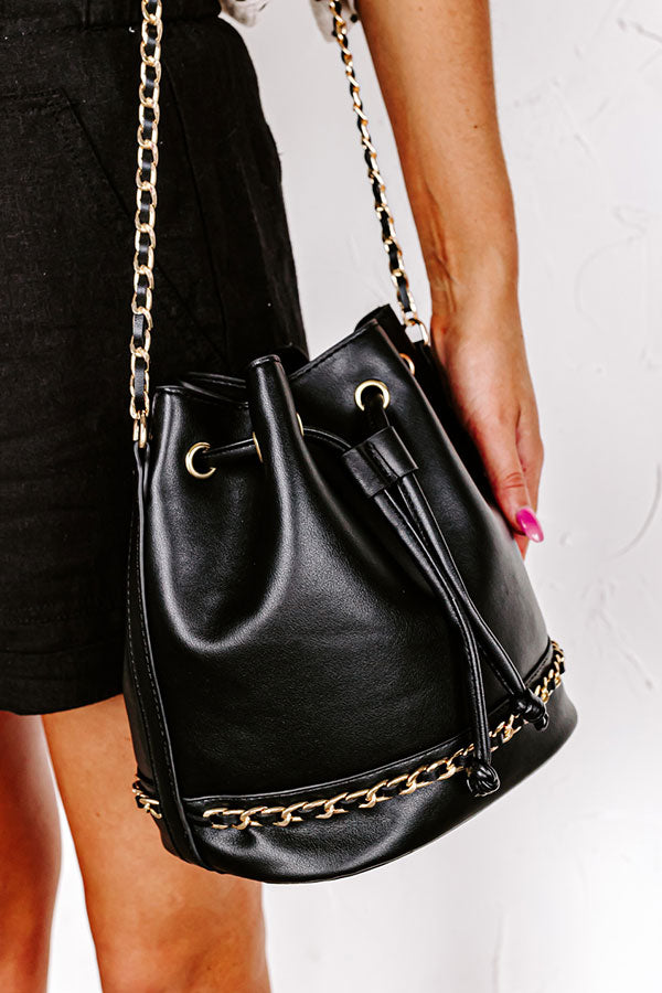 The Ahna Faux Leather Bag In Black