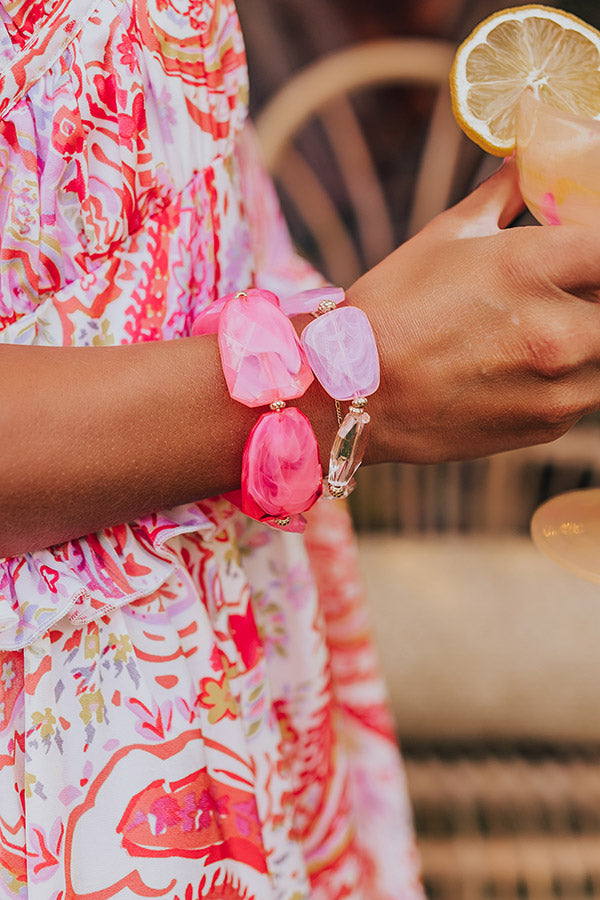 Take Me To Cabo Bracelet Set In Coral