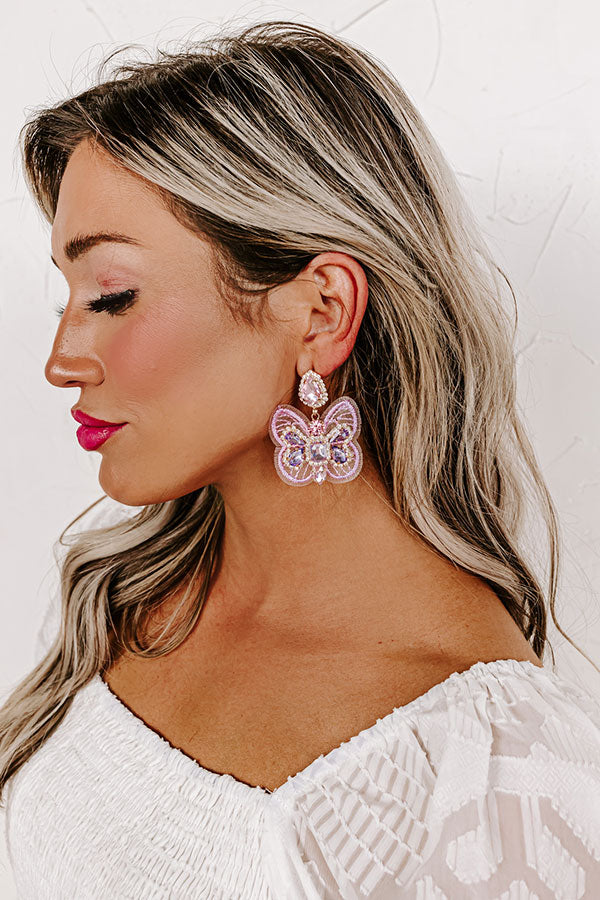 Hilton Head Happy Hour Earrings In Lavender