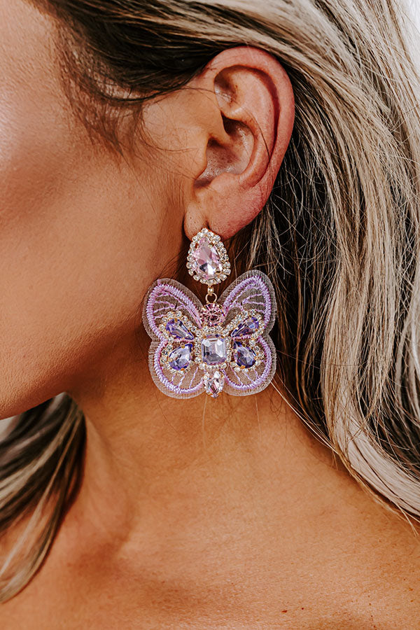 Hilton Head Happy Hour Earrings In Lavender
