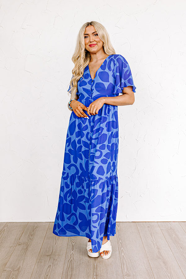Sailboat Soiree Maxi in Royal Blue