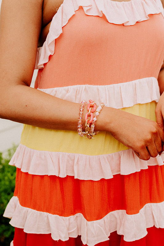 Showtime Style Bracelet Set In Pink