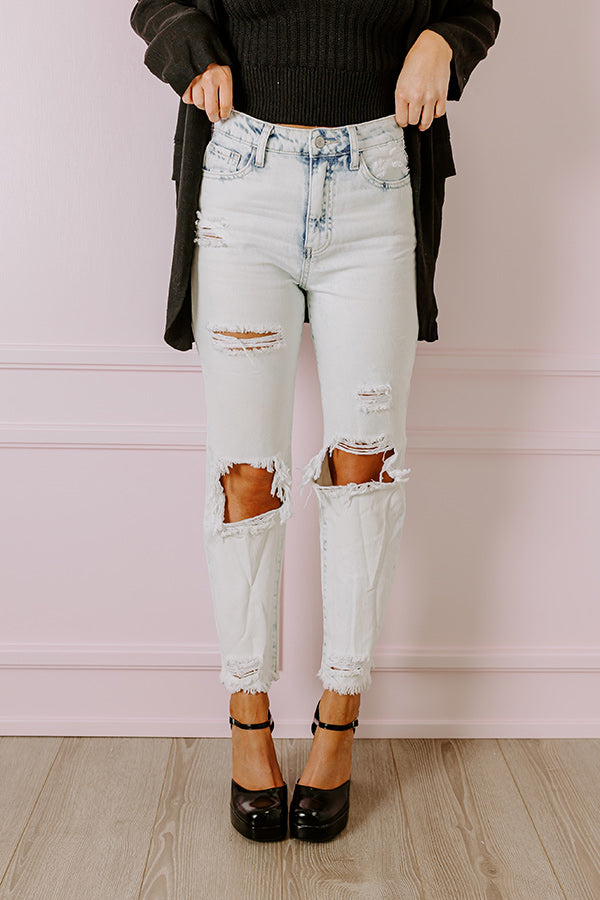 The Issey High Waist Distressed Straight Leg Jean