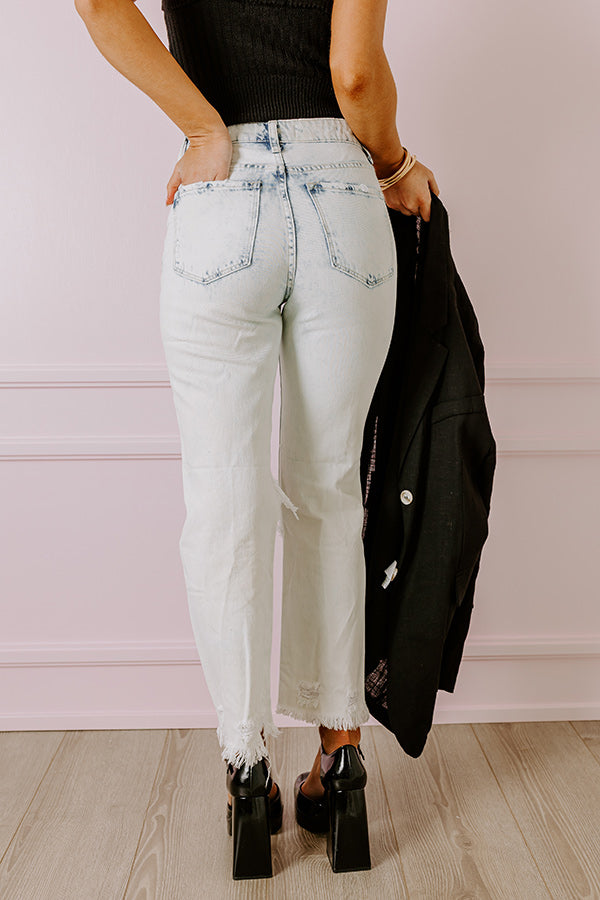 The Issey High Waist Distressed Straight Leg Jean