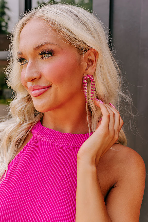 Really Radiant Earrings in Fuchsia