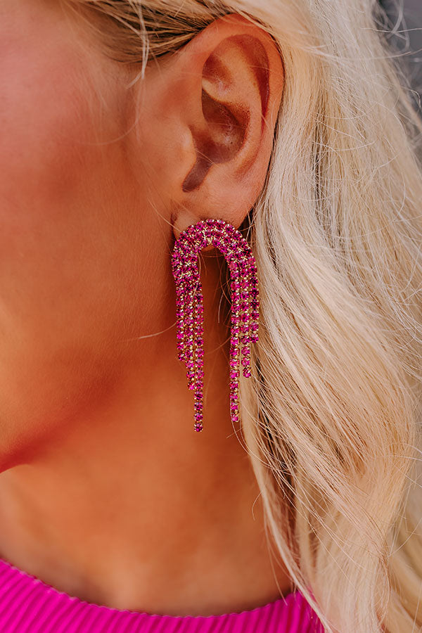 Really Radiant Earrings in Fuchsia