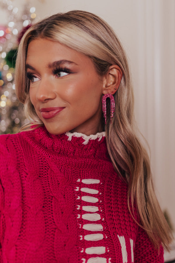 Really Radiant Earrings in Fuchsia