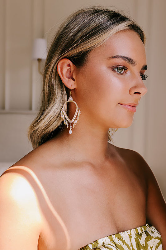 VIP Situation Beaded Earrings in Ivory