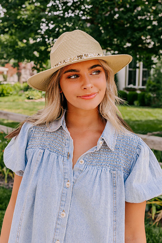 Out For Brunch Woven Hat In Natural