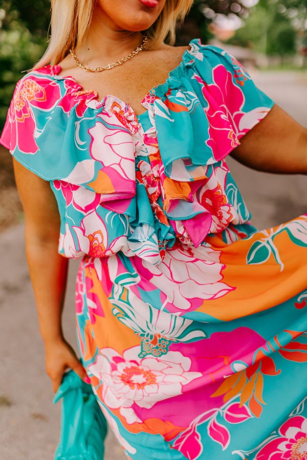 Dreamy And Darling Floral Midi Curves