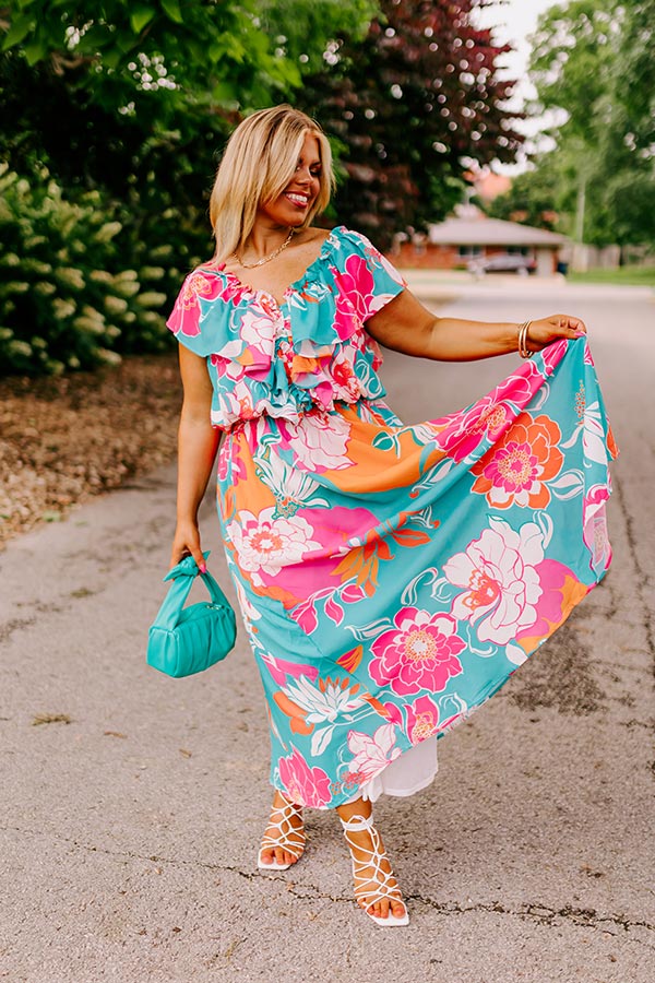 Dreamy And Darling Floral Midi Curves