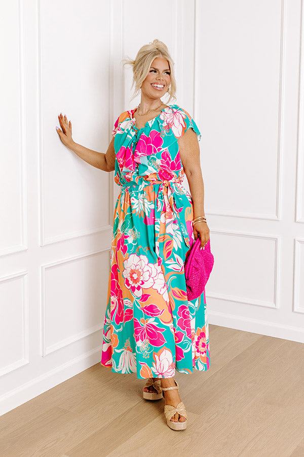 Dreamy And Darling Floral Midi Curves