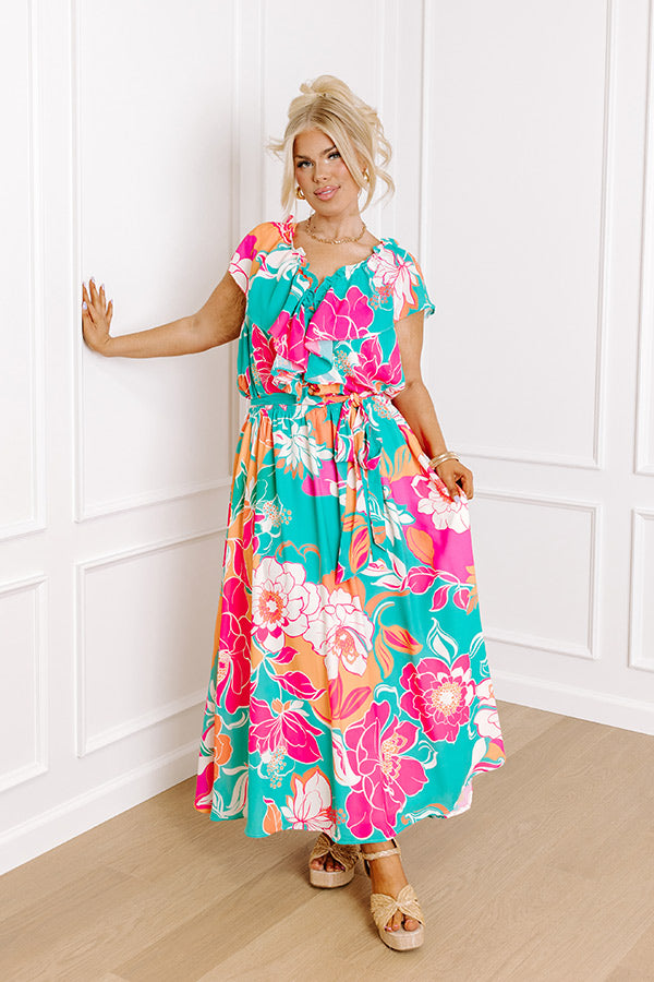 Dreamy And Darling Floral Midi Curves