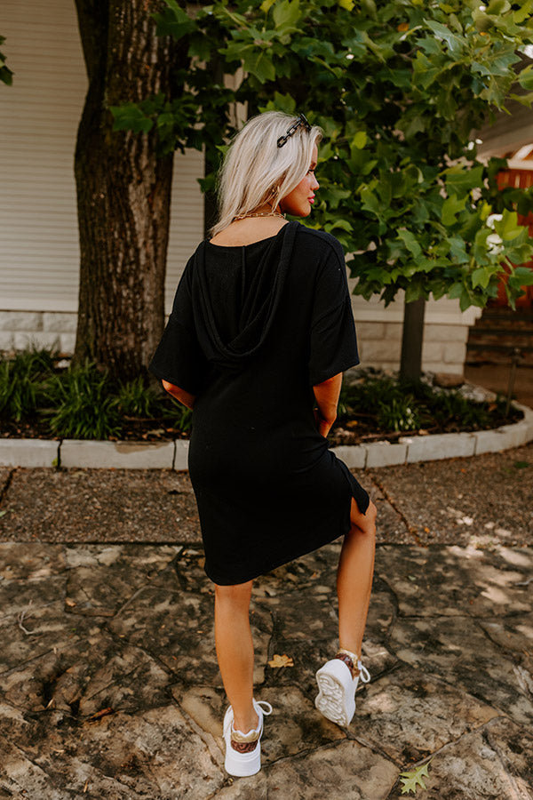 Calm And Centered Shift Dress In Black