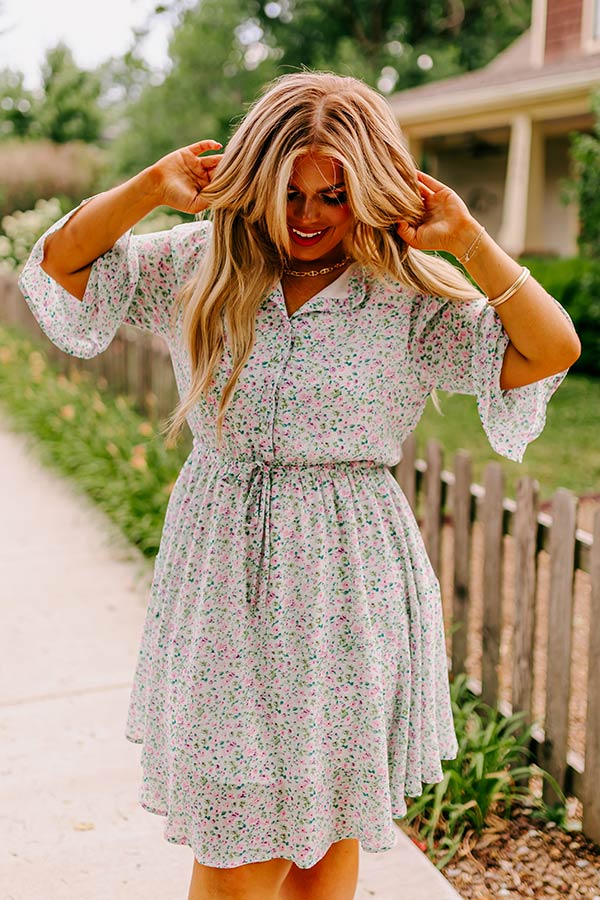 Headed Down Memory Lane Dress In Mint Curves