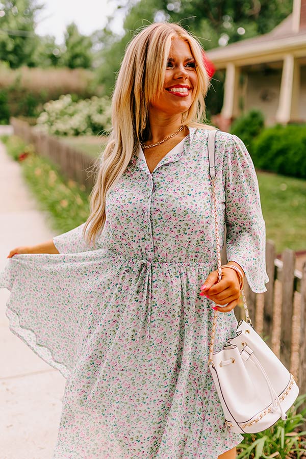 Headed Down Memory Lane Dress In Mint Curves