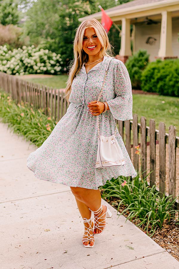Headed Down Memory Lane Dress In Mint Curves