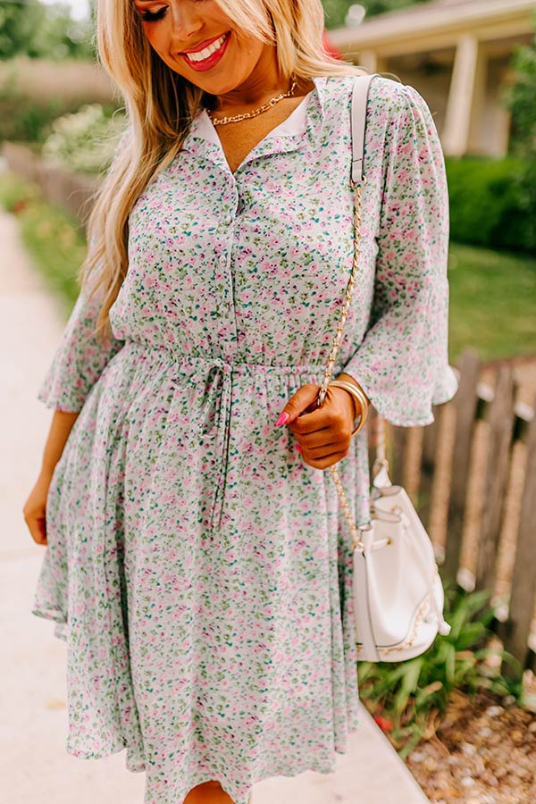 Headed Down Memory Lane Dress In Mint Curves
