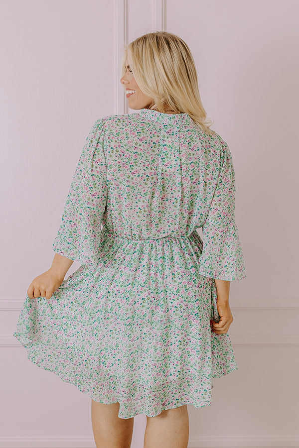 Headed Down Memory Lane Dress In Mint Curves