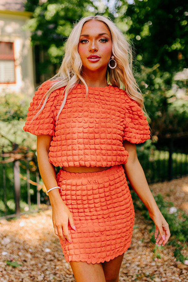 Stunning Vibes Crop Top In Orange
