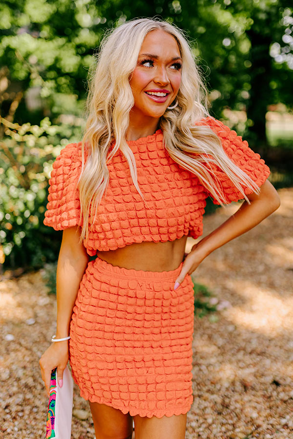 Stunning Vibes Crop Top In Orange