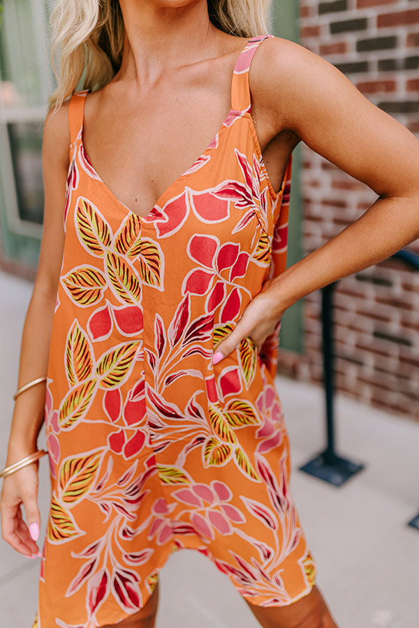 Blossom Bliss Mini Dress In Orange
