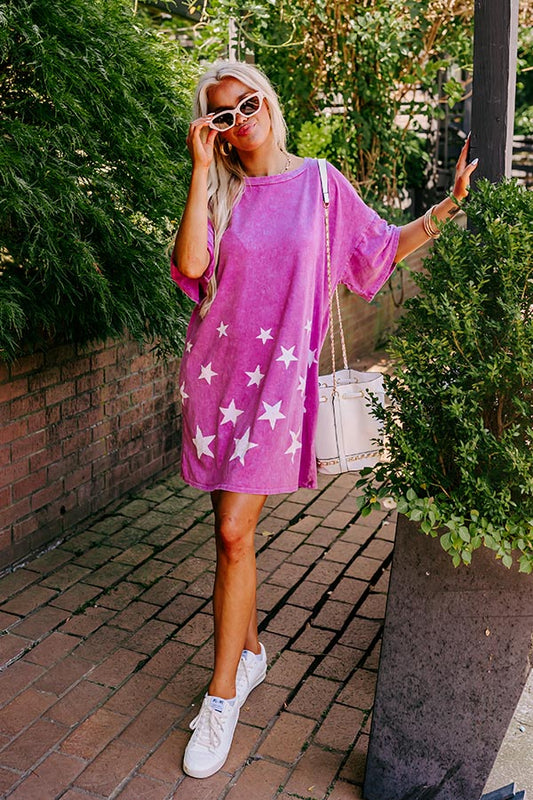 Watch The Stars Mineral Wash Dress