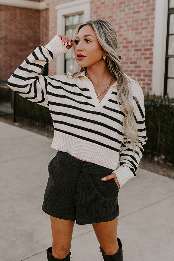 Halftime Happy Hour High Waist Shorts in Black