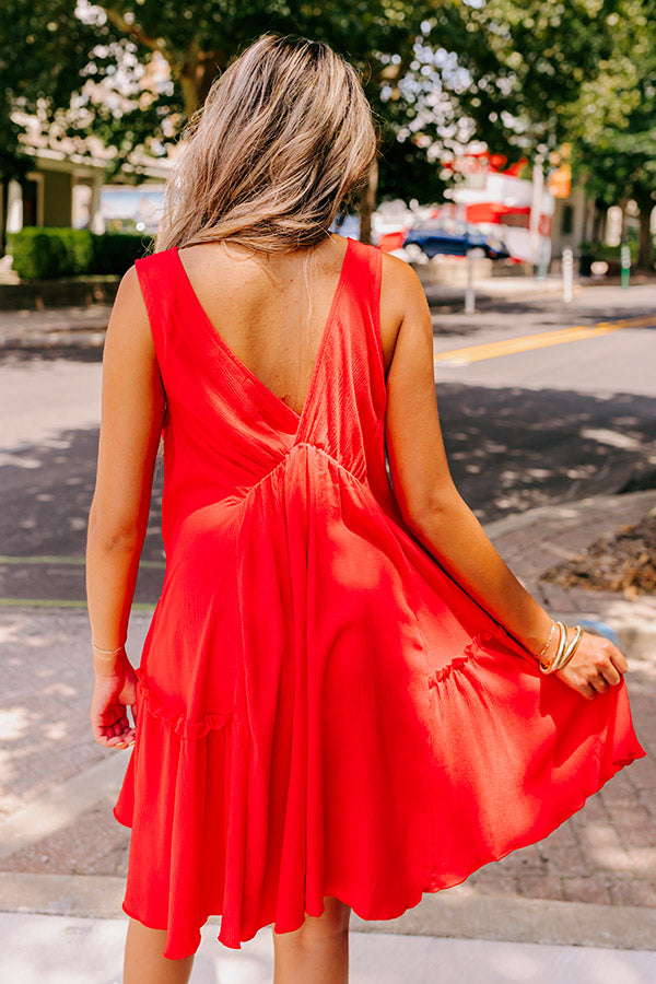 Feels Like Love Babydoll Dress In Red