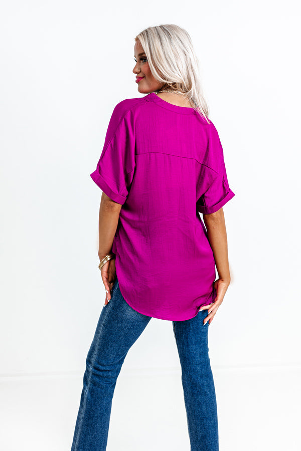 Stylish Setting Shift Top in Berry