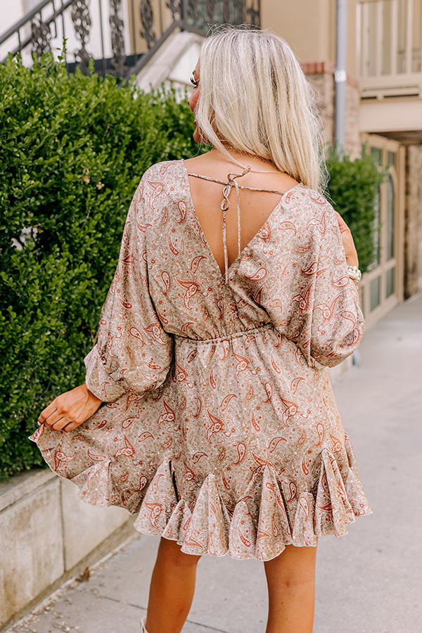 Feeling Spontaneous Paisley Mini Dress