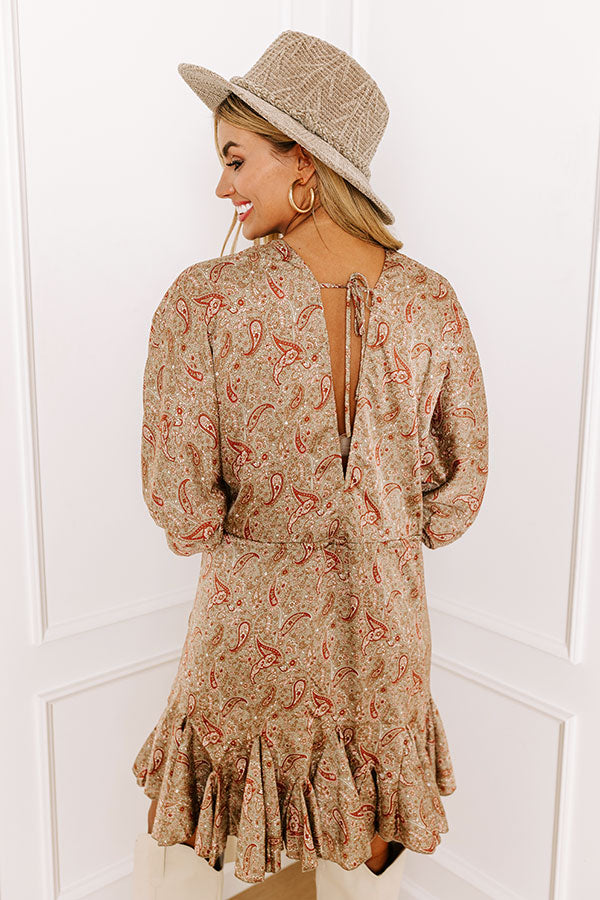 Feeling Spontaneous Paisley Mini Dress