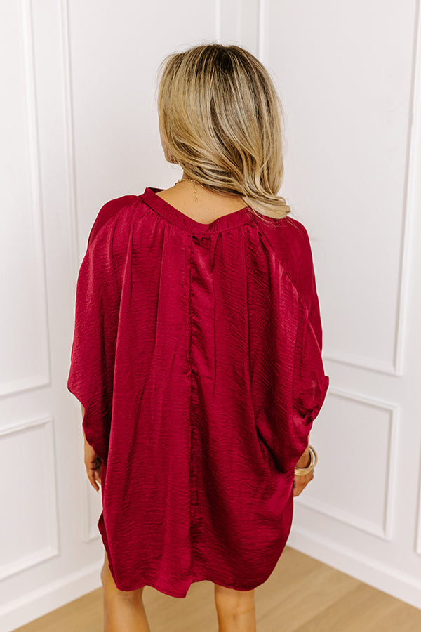 New To Town Shift Top In Wine