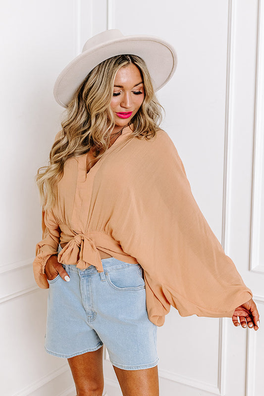 Upstate Getaway Top In Tan