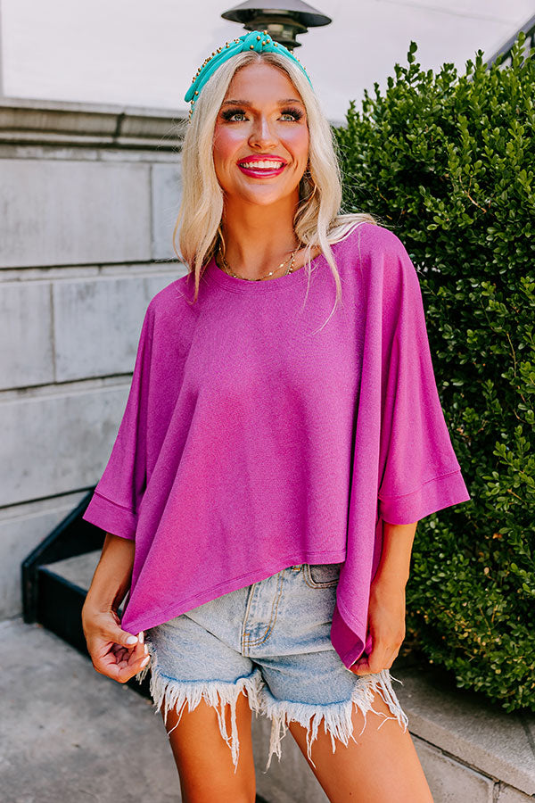 One Way Ticket Shift Top in Berry