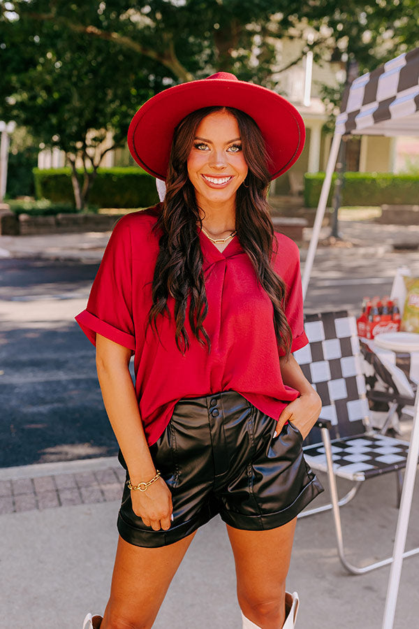 Stylish Setting Shift Top in Wine