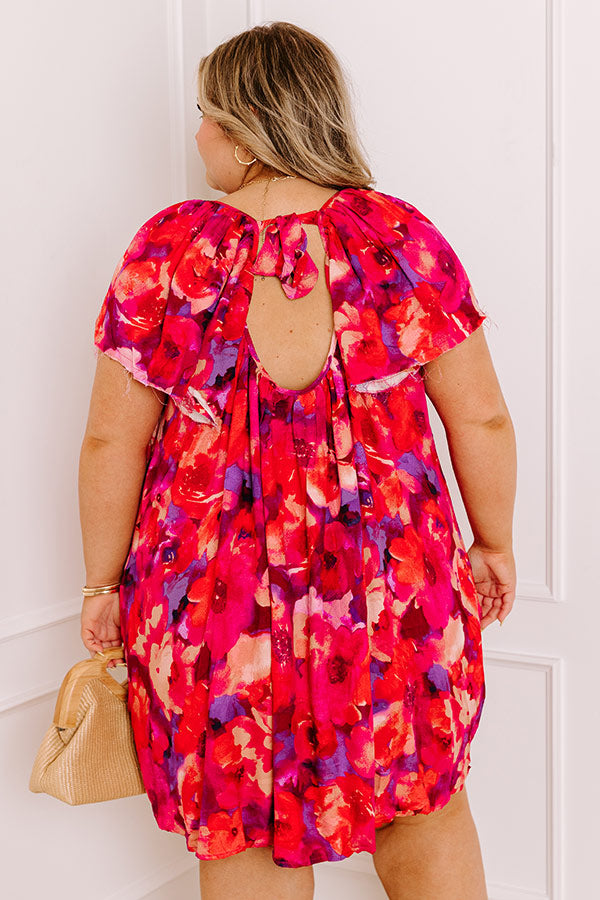 Southern Flair Floral Mini Dress Curves