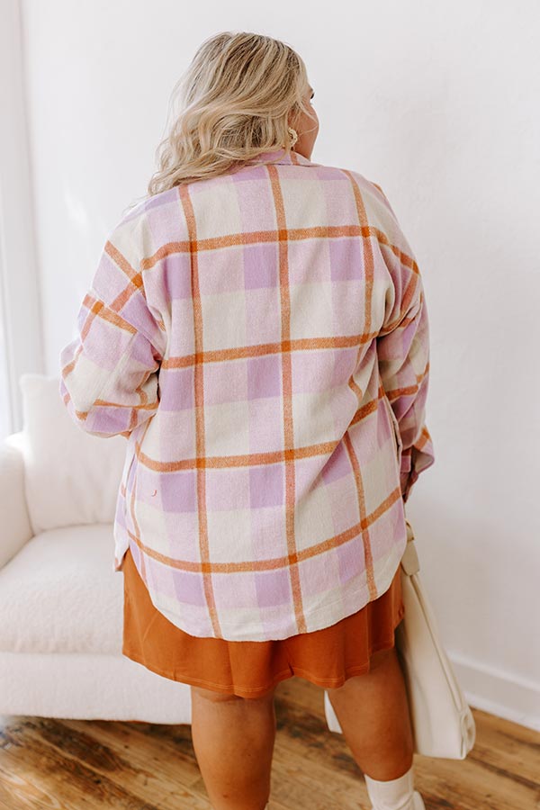 Coziest Place Plaid Jacket Curves