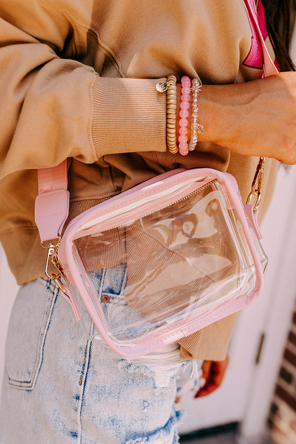 Top Of The Charts Clear Crossbody In Pink