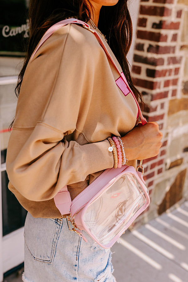Top Of The Charts Clear Crossbody In Pink