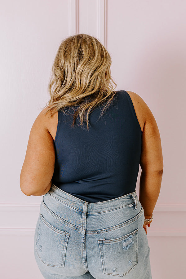 Big Goals Bodysuit In Navy Curves