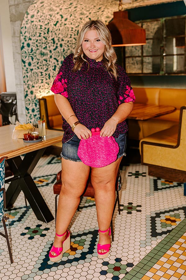 Stay Near Embroidered Shift Top Curves