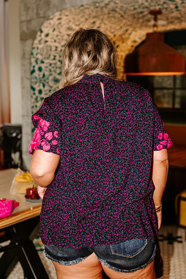 Stay Near Embroidered Shift Top Curves